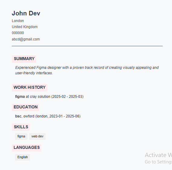 Resume 11